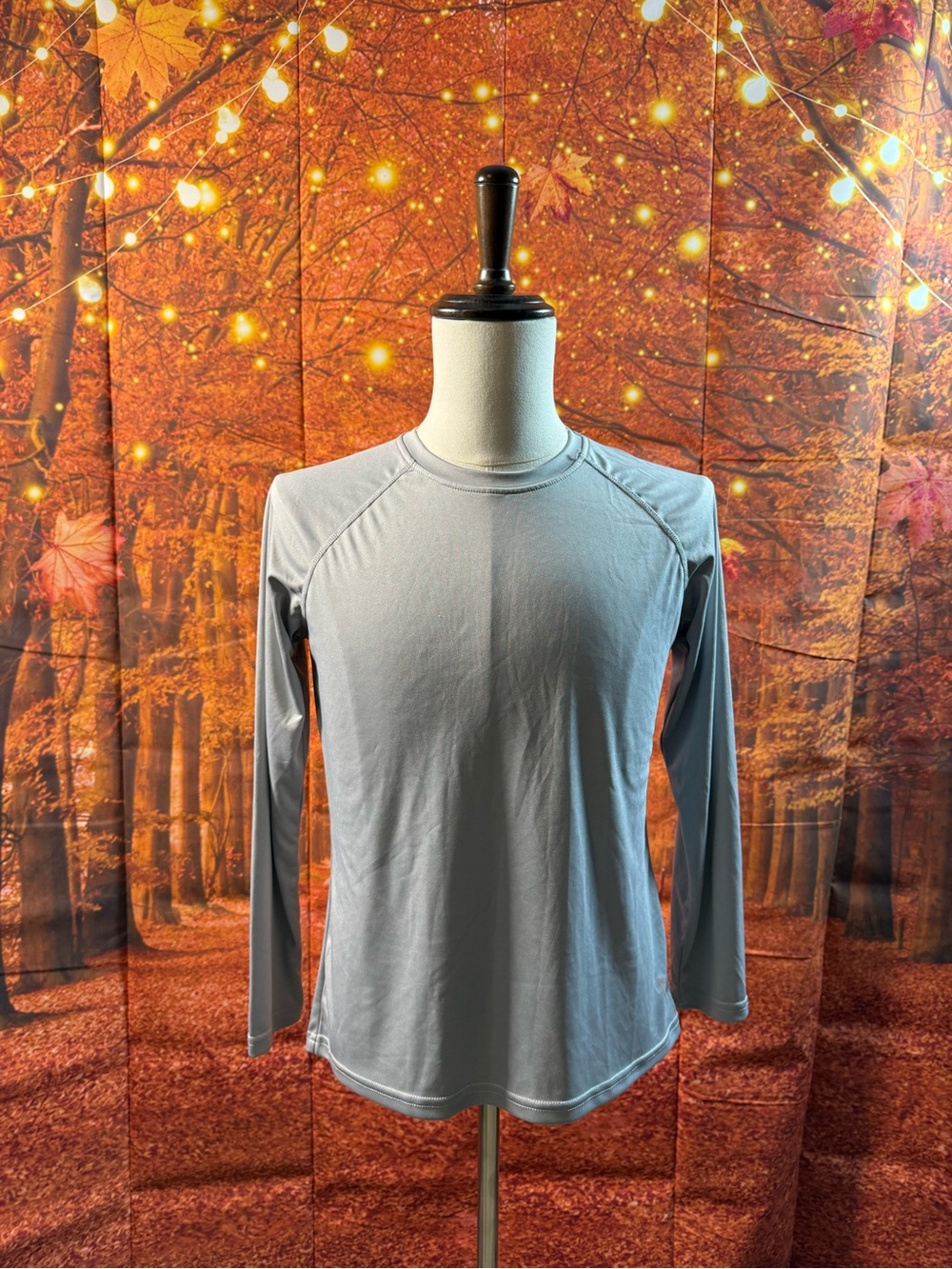 320-Baleaf Dusty Grey Men’s Long Sleeve Performance Shirt